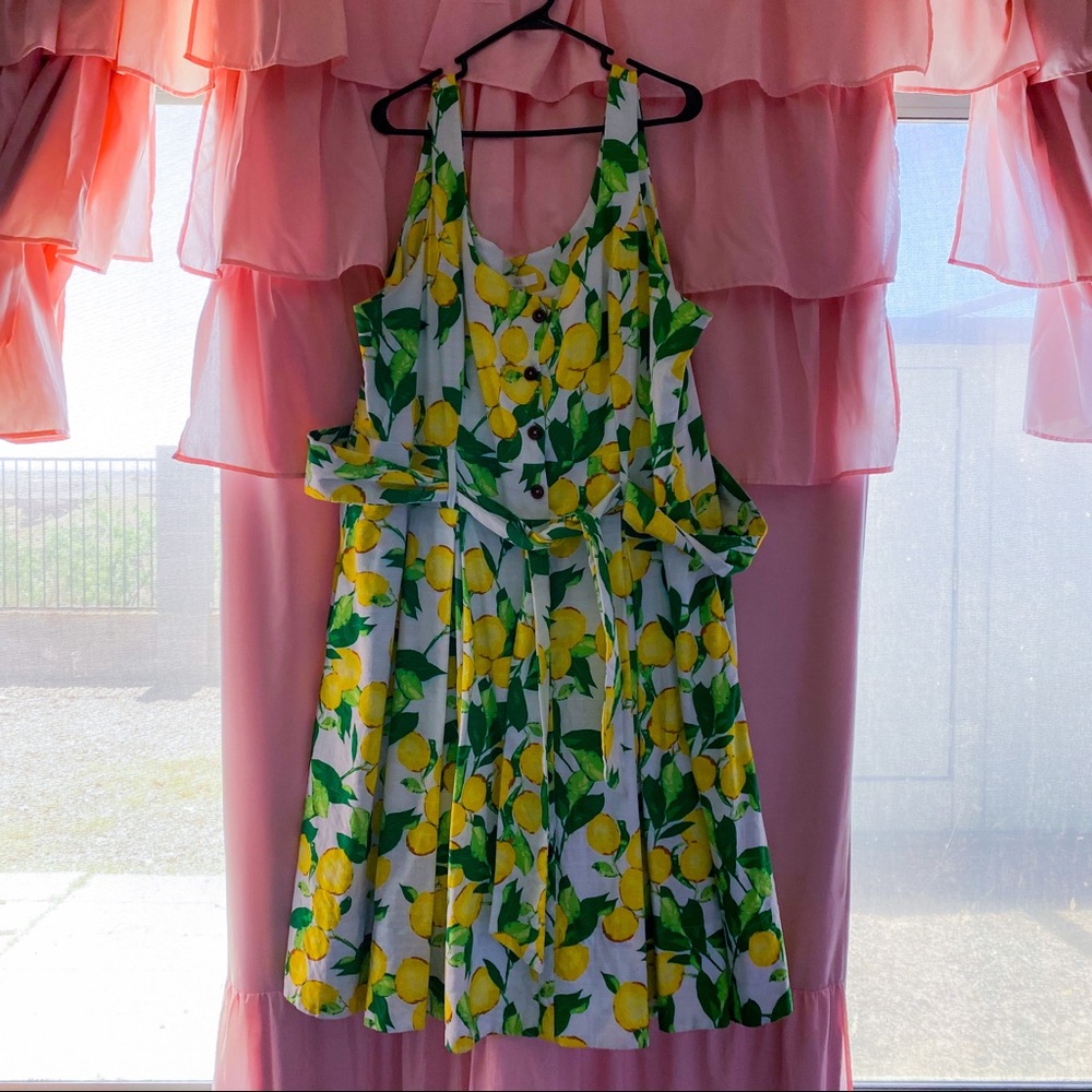 1901 Southern Prairie Plus Size Lemon Dress